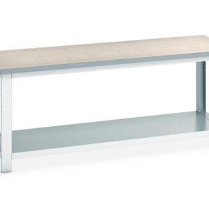 Heavy Duty Metal Framework Bench - with Full Depth Shelf. WxDxH: 2000X750X840mm Ral 7035 _SKU-41003506.16V