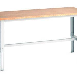 Metal Workbench Frame - Cubio Framework Bench Adj Height (Mpx) with 3 Stringers. WxDxH: 2000X900X740-1140mm Ral 7035 _SKU-41004127.16V