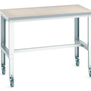 Bott Cubio Mobile Workbench - Cubio Mobile Bench Adj Height (Lino) . WxDxH: 1500X900X840-1140mm Ral 7035 _SKU-41004142.16V