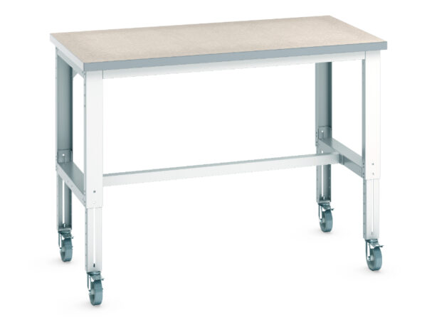 Bott Cubio Mobile Workbench - Cubio Mobile Bench Adj Height (Lino) . WxDxH: 1500X900X840-1140mm Ral 7035 _SKU-41004142.16V