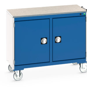Metal Mobile Cabinet - Cubio Mobile Cabinet 50/50 (Lino) Cupboard / Cupboard. WxDxH: 1050X525X890mm Ral 7035/5010 _SKU-41006002.11V