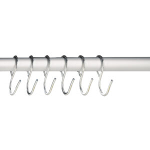 Workshop Overalls Rail Hooks - Cubio Clothes Rail with 6 Hooks. for Cabinet - WxDxH: 800X650X50mm Ral 7035 _SKU-41010042.16V