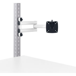 Monitor Holder And Swivel Arm with Vesa 75/100 Fixing Pattern. WxDxH: 130X130X500mm Anodised Aluminium _SKU-41011087