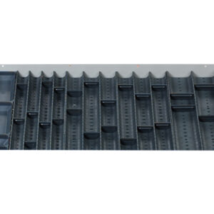 Cubio Trough Block Divider Kit 36 Compartment for Cabinet - WxDxH: 800X525X28mm Plastic Ral 7011 _SKU-43020010