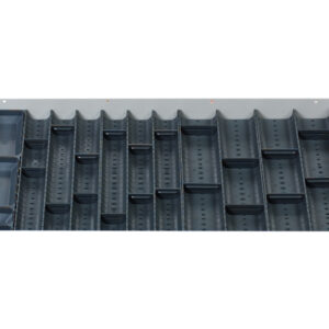 Cubio Trough Block Divider Kit 30 Compartment for Cabinet - WxDxH: 800X525X28mm Plastic Ral 7011 _SKU-43020011