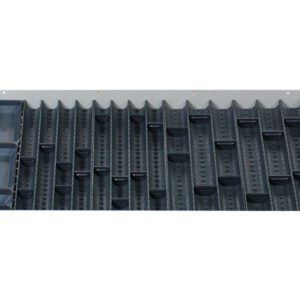 Cubio Trough Block Divider Kit 42 Compartment for Cabinet - WxDxH: 800X525X28mm Plastic Ral 7011 _SKU-43020012