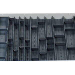 Cubio Trough Block Divider Kit 36 Compartment for Cabinet - WxDxH: 650X650X28mm Plastic Ral 7011 _SKU-43020022