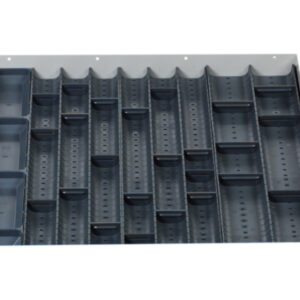 Cubio Trough Block Divider Kit 32 Compartment for Cabinet - WxDxH: 650X650X28mm Plastic Ral 7011 _SKU-43020023