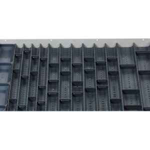 Cubio Trough Block Divider Kit 49 Compartment for Cabinet - WxDxH: 800X650X28mm Plastic Ral 7011 _SKU-43020025