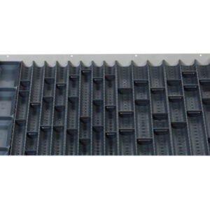 Cubio Trough Block Divider Kit 56 Compartment for Cabinet - WxDxH: 800X650X28mm Plastic Ral 7011 _SKU-43020027