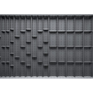 Cubio Trough Block Divider Kit 64 Compartment for Cabinet - WxDxH: 1050X650X28mm Plastic Ral 7011 _SKU-43020029