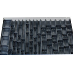 Cubio Trough Block Divider Kit 70 Compartment for Cabinet - WxDxH: 800X750X28mm Plastic Ral 7011 _SKU-43020042