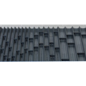 Cubio Trough Block Divider Kit 74 Compartment for Cabinet - WxDxH: 1050X750X28mm Plastic Ral 7011 _SKU-43020043