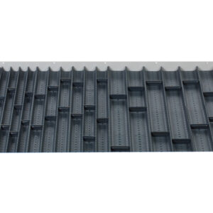 Cubio Trough Block Divider Kit 80 Compartment for Cabinet - WxDxH: 1050X750X28mm Plastic Ral 7011 _SKU-43020044