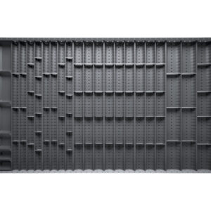 Cubio Trough Block Divider Kit 105 Compartment for Cabinet - WxDxH: 1300X750X28mm Plastic Ral 7011 _SKU-43020046