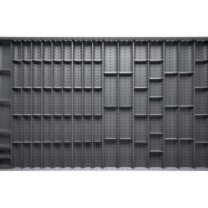 Cubio Trough Block Divider Kit 95 Compartment for Cabinet - WxDxH: 1300X750X28mm Plastic Ral 7011 _SKU-43020047