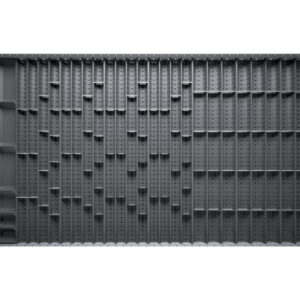 Cubio Trough Block Divider Kit 125 Compartment for Cabinet - WxDxH: 1300X750X28mm Plastic Ral 7011 _SKU-43020048