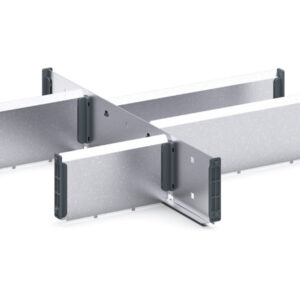 Steel Drawer Dividers - Cubio Adjustable Divider Kit 6 Compartment for Cabinet - WxDxH: 525X525X100mm Galvanised Steel _SKU-43020624.51