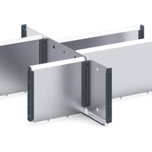 Industrial Drawer Separators - Cubio Adjustable Divider Kit 6 Compartment for Cabinet - WxDxH: 525X525X150mm Galvanised Steel _SKU-43020626.51