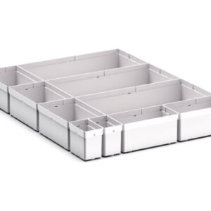 Bott Cupboard Drawer Organisers - Cubio Plastic Box Divider Kit 10 Compartment for Cabinet - WxDxH: 525X650X100+ mm Plastic Ral 7035 _SKU-43020753