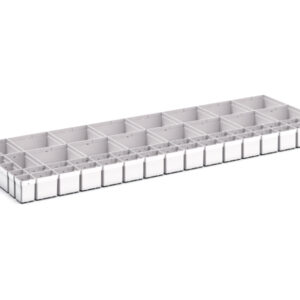 Cubio Plastic Box Divider Kit 52 Compartment for Cabinet - WxDxH: 1300X525X100+ mm Plastic Ral 7035 _SKU-43020782