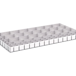 Cubio Plastic Box Divider Kit 71 Compartment for Cabinet - WxDxH: 1300X750X100+ mm Plastic Ral 7035 _SKU-43020788