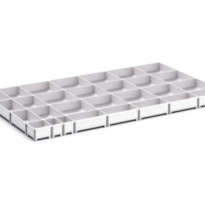 Cubio Plastic Box Divider Kit 29 Compartment for Cabinet - WxDxH: 1050X650X75mm Plastic Ral 7035 _SKU-43020808