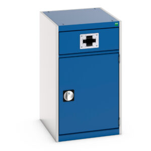 Cubio Cupboard with Perfo Door Air Hose Reel. - WxDxH: 525X650X900mm Ral 7035/5010 _SKU-45001074.11V