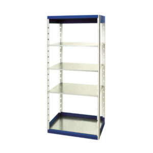 Workshop Shelving Units - Cubio Shelving Bay with 4 Shelves. WxDxH: 800X525X2000mm Ral 7035/5010 _SKU-46001002.11V