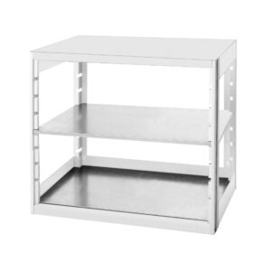 Cubio Shelving Bay with 2 Shelves. WxDxH: 1050X650X1000mm Ral 7035 _SKU-46001007.16