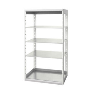 Cubio Shelving Bay with 4 Shelves. WxDxH: 1050X650X2000mm Ral 7035 _SKU-46001008.16