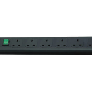 Socket Strip U. K 6 Sockets And Switch. WxDxH: 445X50X45mm Black _SKU-51001129