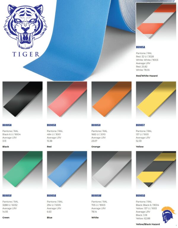 Invictus Tiger Floor Marking Adhesive Tape - Toughest, most durable thin profile Line Marking Tape available  SKU-F2176 - Image 3